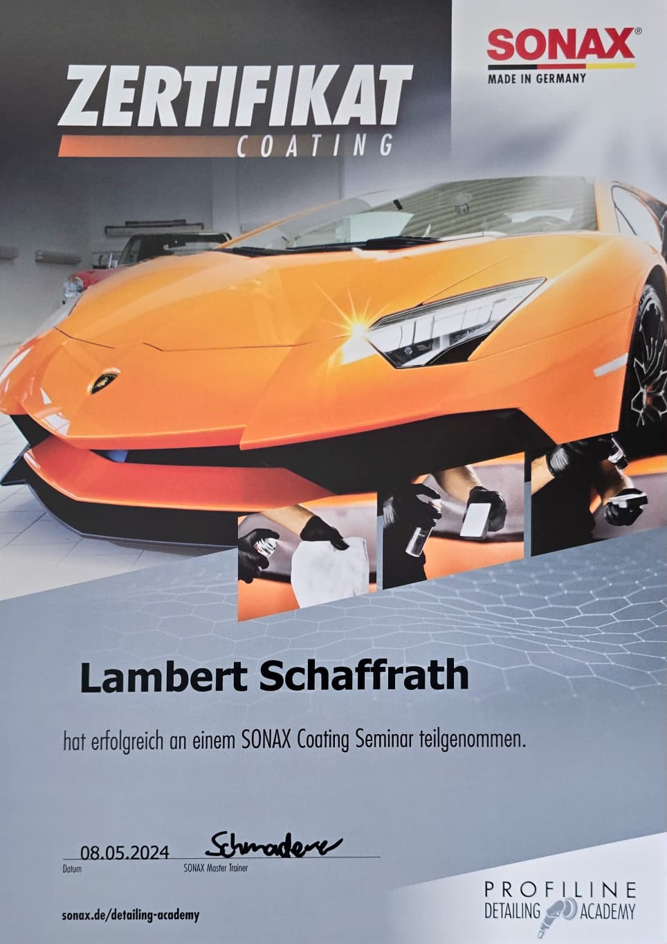 SONAX Coating · Lambert Schaffrath · 08.05.2024